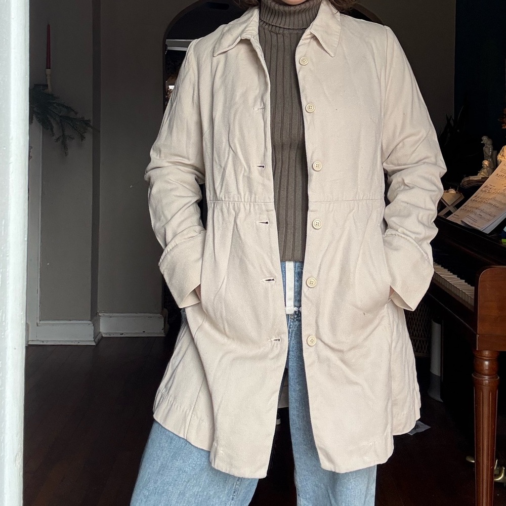 90s GAP 100% Cotton Jacket in Cream Size Large